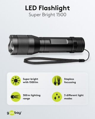 Batéria ručná LED Super Bright 1500