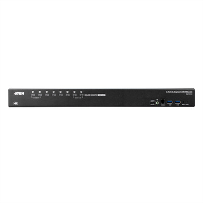 KVM switch/prepínač 8PC, DisplayPort, USB 3.0, OSD, DP+HDMI output 4K@60Hz, audio