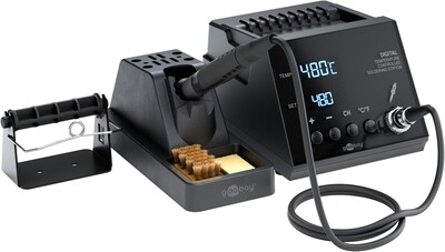 Elektrická spájkovačka 70 W, profi digitálna s LCD displejom, 160–480°C, čierna