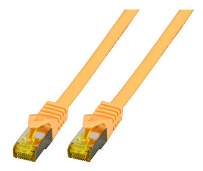 S/FTP (PiMF) Patchkábel LSOH 0.15m cat.7, žltý, Cu