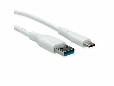 Kábel USB 3.2 Gen 1, AM/CM Typ C 2m, 5Gbps, biely