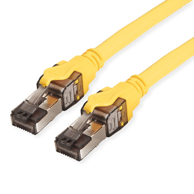 S/FTP (PiMF) Patchkábel LSOH 1m cat.8.1, žltý, Cu, 40GBit/s, C8 (Class G)