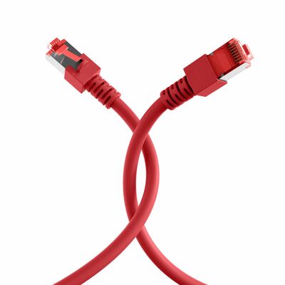 S/FTP (PiMF) Patchkábel LSOH 40m, cat.6, červený, Cu