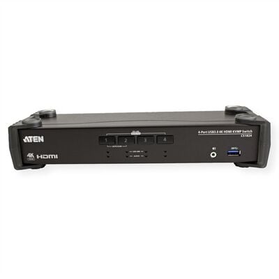 KVM switch/prepínač 4PC, HDMI, USB, USB 3.0 hub, Audio, 4K@60Hz