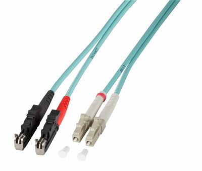 Fiber kábel LC-E2000, 15m Duplex OM4(50/125µm), LSOH, 2mm, fialový