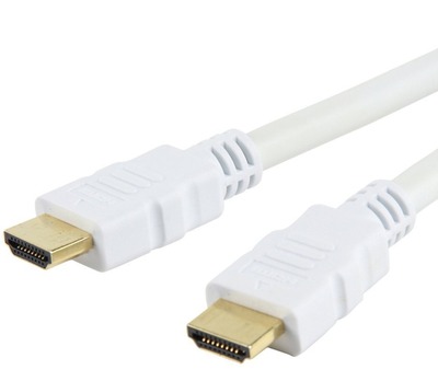 Kábel HDMI M/M 5m, Ultra High Speed+Eth, 4K@60Hz, HDMI 2.0, G pozl. kon., biely