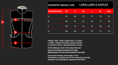 Vesta LARA bez kapucňe, s podšívkou, čiastočne nepremokavá, polyester, čierna+sivá, M