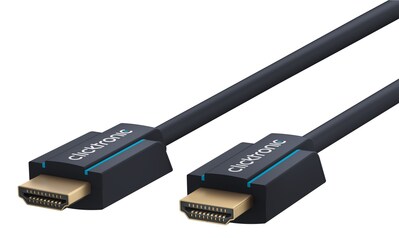 Kábel HDMI M/M 15m, High Speed+Eth, 4K@60Hz, HDMI 2.0, 18G, pozl. konektor, modrý, C