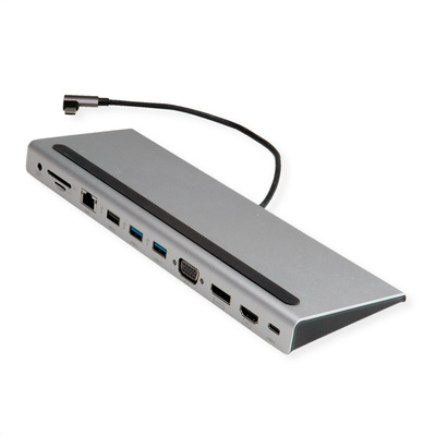 Dokovacia Stanica USB 3.2 Gen 2 Typ C, 4K HDMI, DP, VGA, 2x USB 3.0, čítačka, audio, Power Delivery