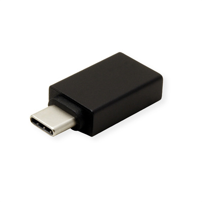 Adaptér USB 3.2 Gen 1, C-A M/F, 5Gbps, priamy, čierny