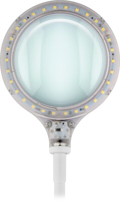 Stolná lupa s LED podsvietením, s úchytom na "štipec", zväčšenie 1.75x, biela