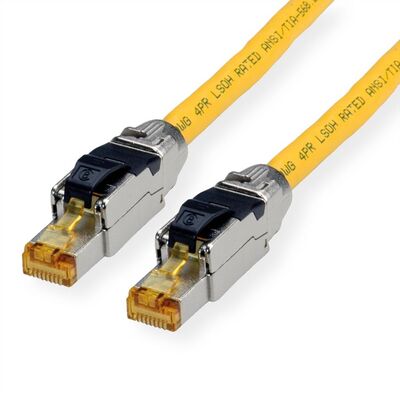 S/FTP (PiMF) Patchkábel LSOH 2m drôt cat.8.1, žltý, Cu, 40GBit/s, C8 (Class G)