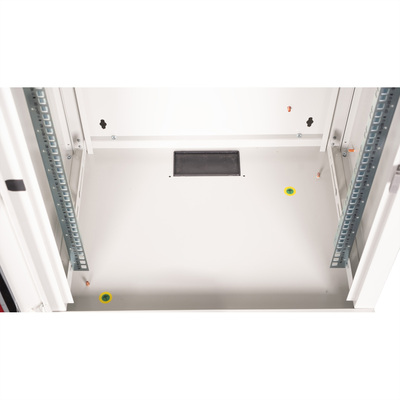 19" Rack na stenu 16U, sivý, 818x600x450mm (HxWxD), RAL7035, PRO, odnímateľné bočnice