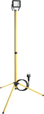 Prenosný LED reflektor s držiakom/stojanom, IP65, 30W studená biela, výška 73-163cm, 2.5m kábel