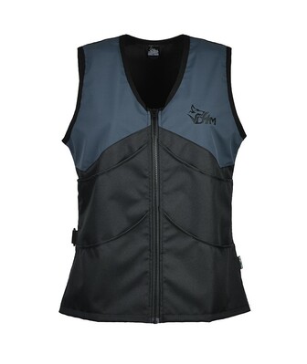 Vesta EDGE bez kapucňe, s výstrihom do V, celoročná, čiastočne nepremokavá, čierna+sivá, XL