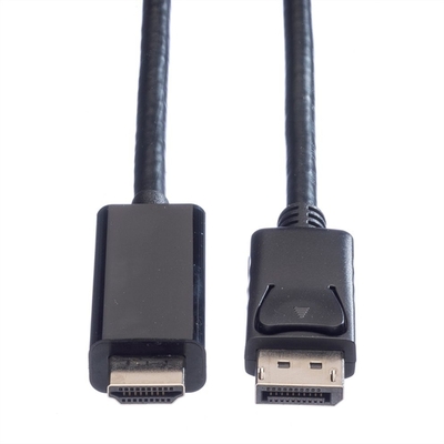 Kábel DisplayPort na HDMI M/M 7.5m, jednosmerný, 4K@60Hz UHD, audio, čierny, pozl. konektor