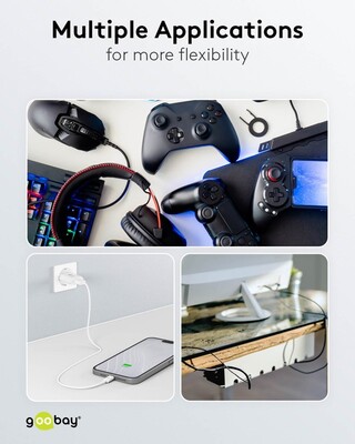 Kábel USB 2.0 A-A M/F 0.3m, High Speed, predlžovací, sivý