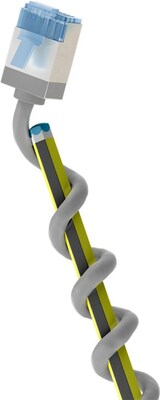 U/FTP Patchkábel LSOH TPE 3m cat.6a, sivý, slim, Cu, Flex Cable, Eco obal