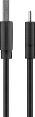 Kábel USB 2.0 A-MICRO-B M/M 0.5m, High Speed, čierny