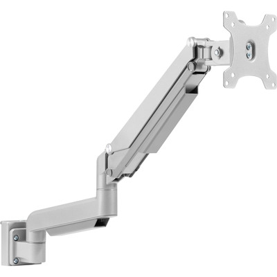 Slatwall držiak pre monitor, penumatický, max 9kg, rameno 515mm, VESA 75/100, biely