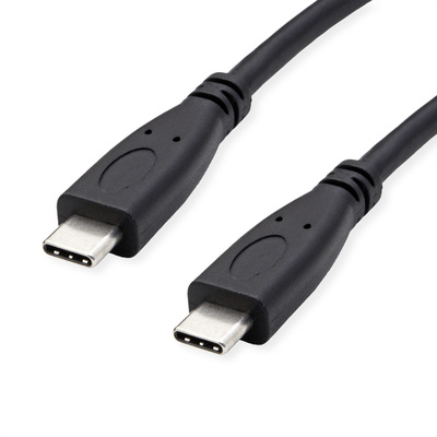 Kábel USB 3.2 Gen 2, Typ C CM/CM 0.5m, 10Gbps, PD 100w 20V5A, čierny, TPE, Eko balenie