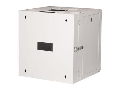 19" Rack na stenu 12U, sivý, 640x600x600mm (HxWxD), RAL7035, PRO, otočný (2-dielny)