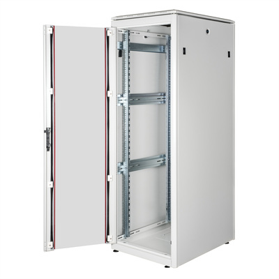 19" Rack na podlahu 36U, 1786x600x800mm (HxWxD), PRO, sklenené dvere, sivý