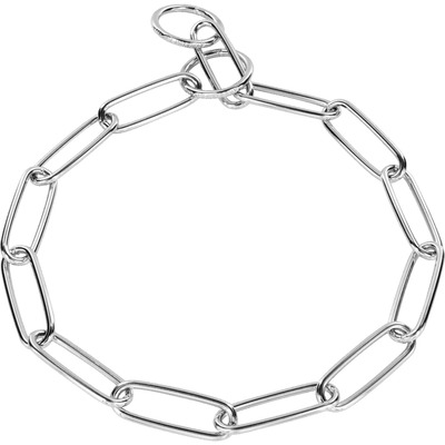 Obojok retiazkový sťahovací 3mm/66cm, dlhé oko, chrómovaná oceľ, HS