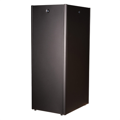 19" Rack na podlahu 32U, 1560x600x800mm (HxWxD), BASIC, sklenené dvere, čierny