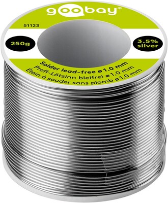 Cín spájkovací o priemere 1mm 250g špulka - bezolovnatý