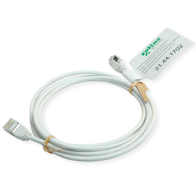 U/FTP Patchkábel LSOH TPE 0.15m cat.6a, sivý, slim, Cu, Flex Cable, Roline Green, Eco obal