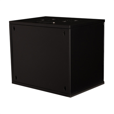 19" Rack na stenu 9U, čierny, 460x540x400 mm (HxWxD), RAL 9005, BASIC