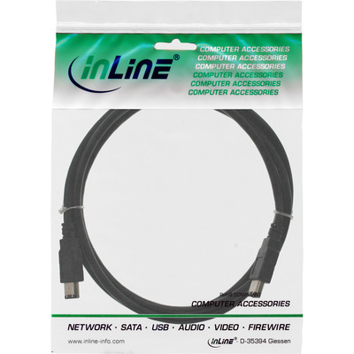 Kábel FireWire 6/6 M/M 1.8m, IEEE 1394a, 400 Mbit/s, čierny