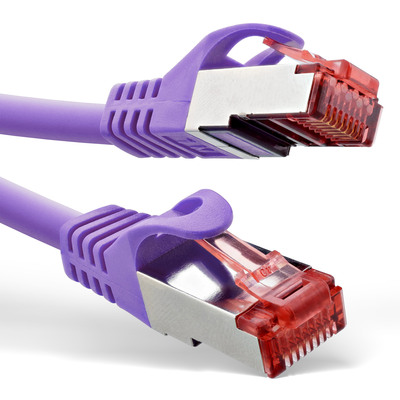 S/FTP (PiMF) Patchkábel 10m cat.6, ružový, Cu