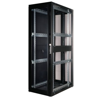 19" Rack na podlahu 42U, 1970x600x1000mm (HxWxD), PRO, Plexiglas, čierny
