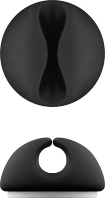 Káblový organizér, samolepiacia príchytka, ⌀7.8mm, 5ks/bal, čierny
