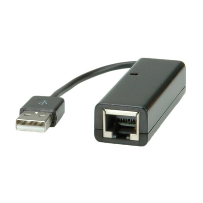 Adaptér USB 2.0 na RJ45 (FastEthernet), 10cm, čierny