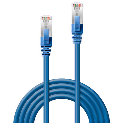 S/FTP (PiMF) Patchkábel LSOH 0.5m cat.6, modrý, Cu