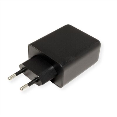 Nabíjačka USB 230V 3port, 1xUSB A, 2xUSB Typ C, 65W, Power Delivery, GaN, čierna