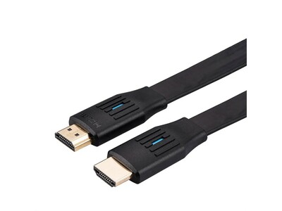 Kábel HDMI M/M 1m, Ultra High Speed+Eth, 8K@60Hz, HDMI 2.1, G pozl. kon., čierny, plochý