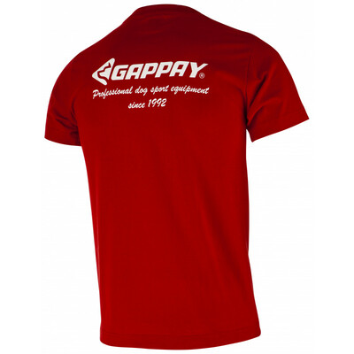 Tričko s krátkym rukávom s logom GAPPAY, unisex, červené, L