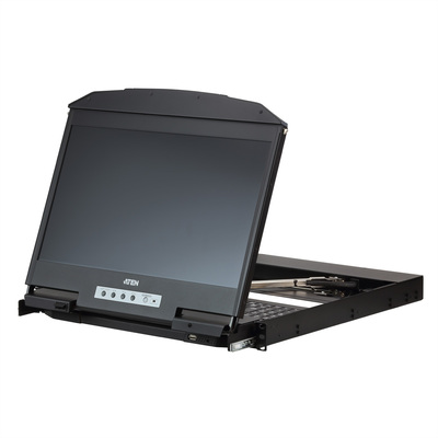 KVM konzola 18.5" LCD, HDMI, VGA, DVI, USB, US Layout