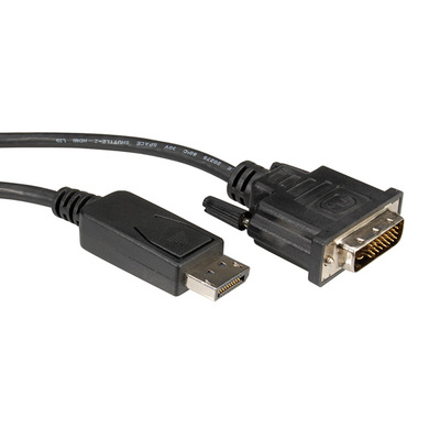 Kábel DisplayPort na DVI-D M/M 1m, jednosmerný, max. 1920x1200 @60Hz, čierny