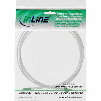 Fiber kábel LC/APC-LC/APC, 1m Simplex OS2(9/125µm), LSOH, 3mm, biely
