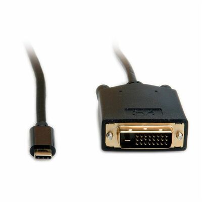 Kábel USB 3.1 Typ C na DVI-D M/M 2m, 4K@60Hz, jednosmerný, čierny