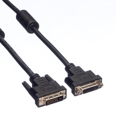 Kábel DVI-D M/F, predlžovací, "dual link" 2m, čierny