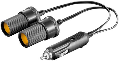 Rozdvojka do autozapalovača, kábel 0.2m