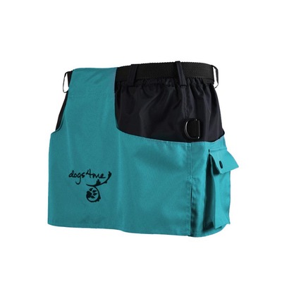 Výcviková sukňa KILT, s kapsami na zapínanie, čierna+tyrkysová, XS-S