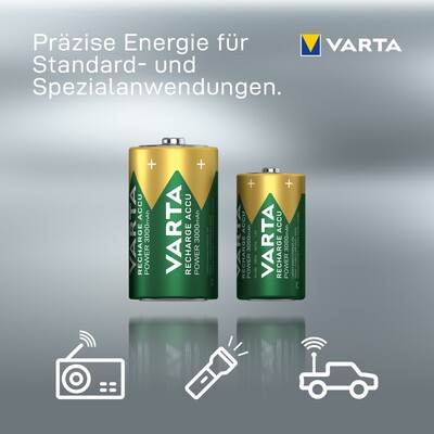 Batéria VARTA RTU nabíjacia D (2ks) 1.2V 3000mAh NiMH (HR20 56720) 2BL