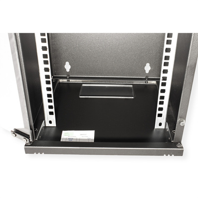 10" Rack na stenu 9U, čierny, 464x312x300 mm (HxWxD), RAL9005